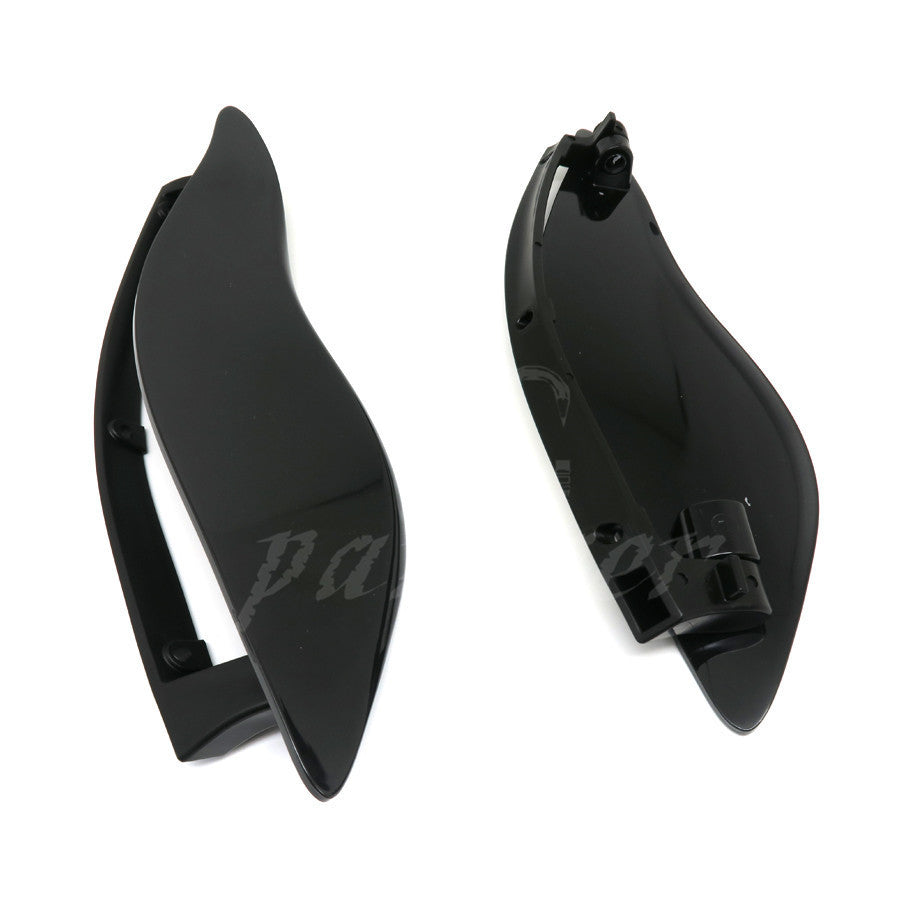 Dark Smoke Plastic Side Wings Air Deflectors for Harley Street Tri Glide 14-16 Q