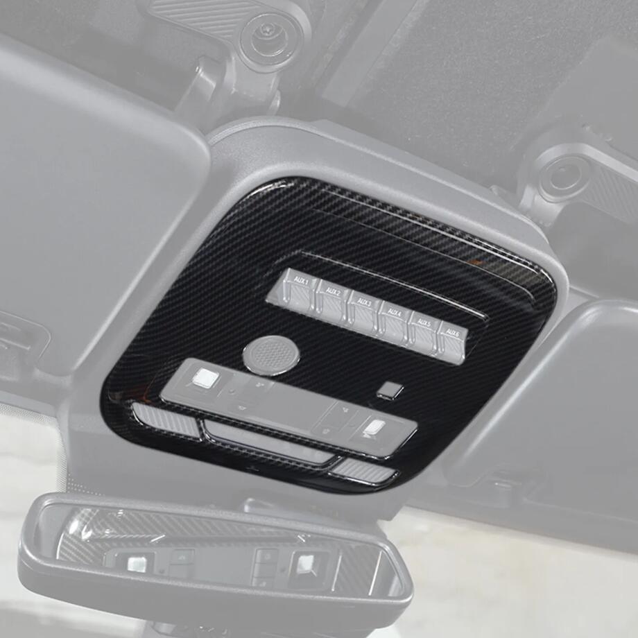 Car Front Roof Reading Light Cover Trim For Bronco 21-24 Accessories Carbon v