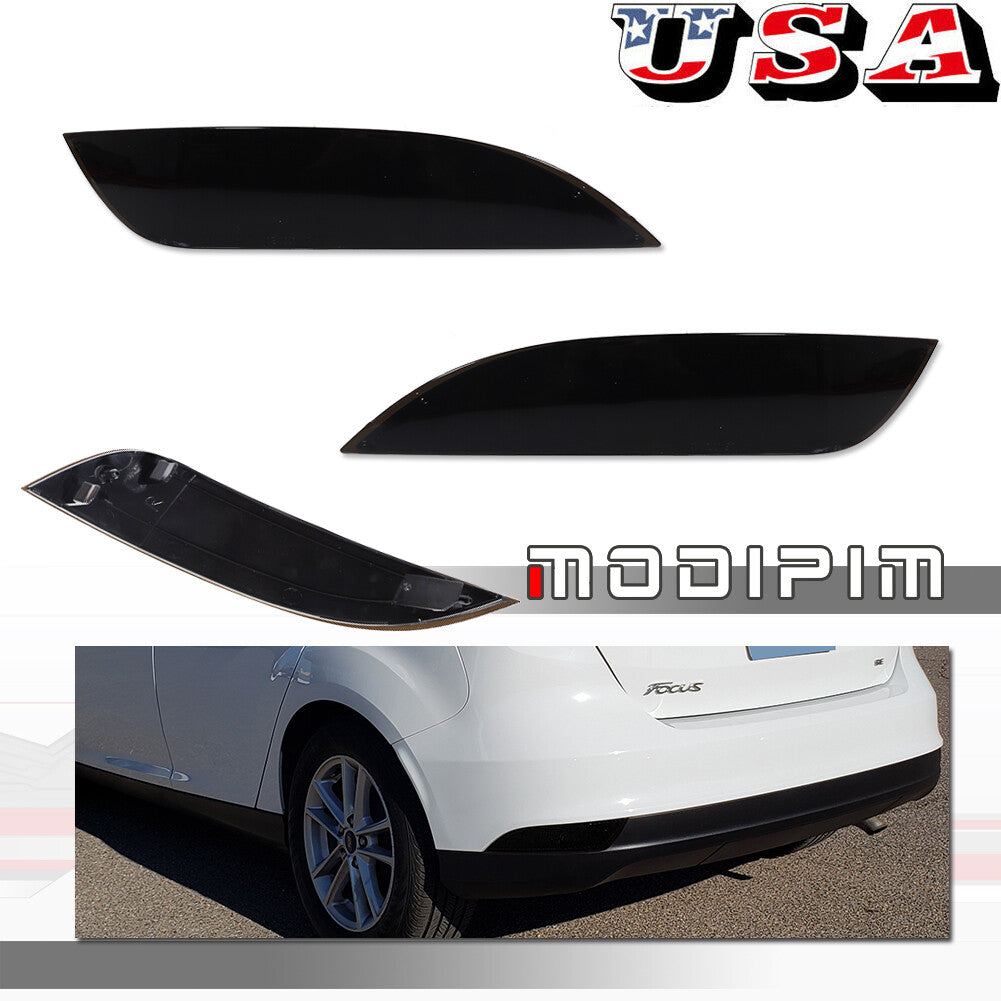 Smoked Rear Bumper Reflector Taillights (2-Piece) for 2015-2018  for ford  Focus Hatchback Q