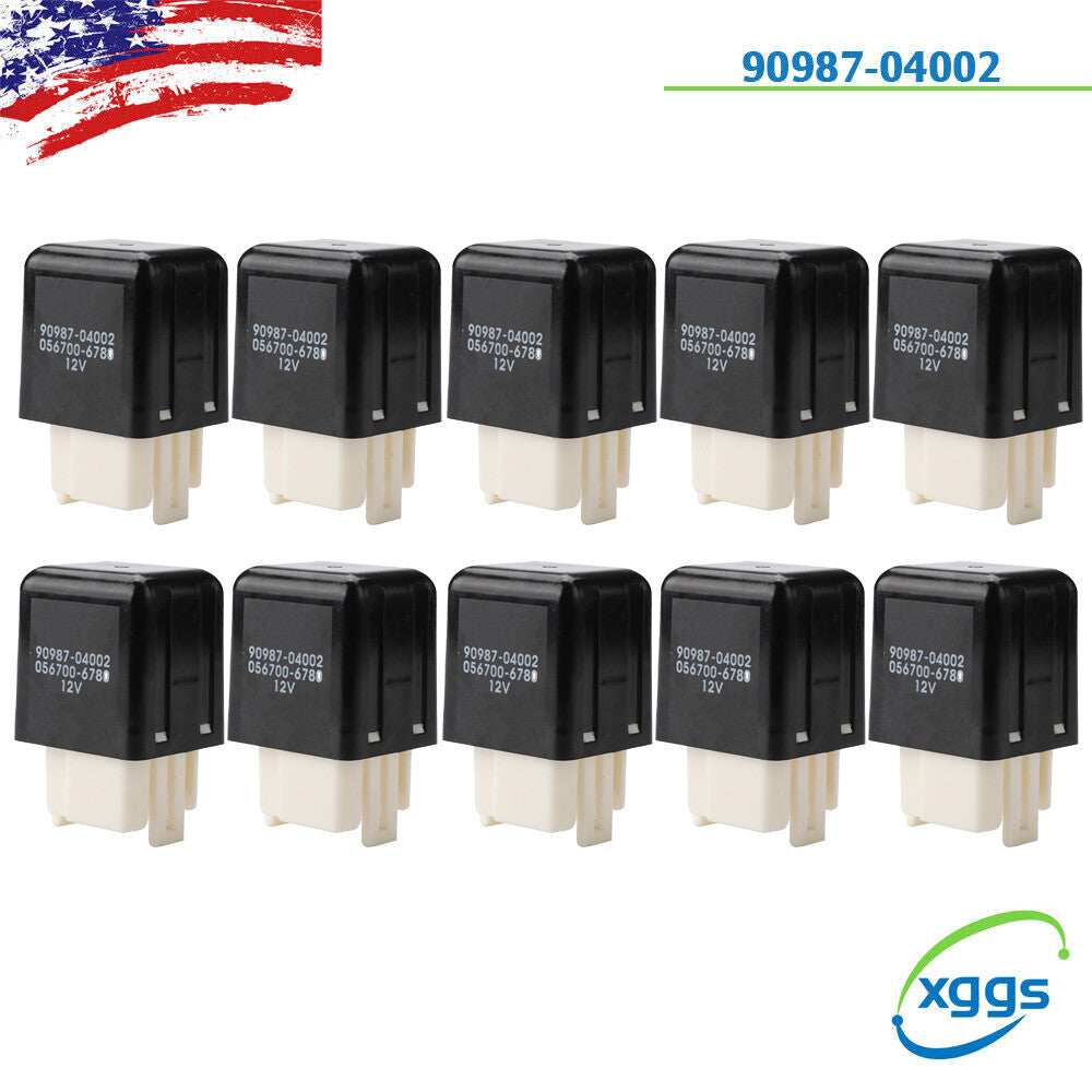 10Pcs for Toyota Relay 90987-04002 056700-6780 5 Pin for Lexus 4Runner LS400 Tacoma