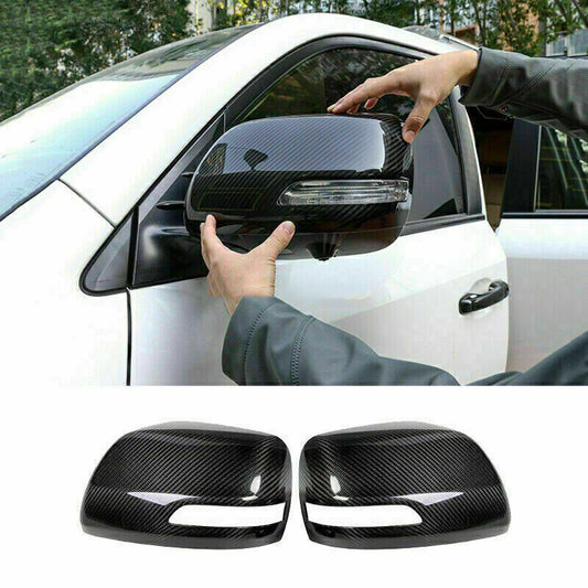 for Toyota for Land Cruiser 2013-15 ABS Carbon Fiber Rearview Mirror Trim Cover 2PCS