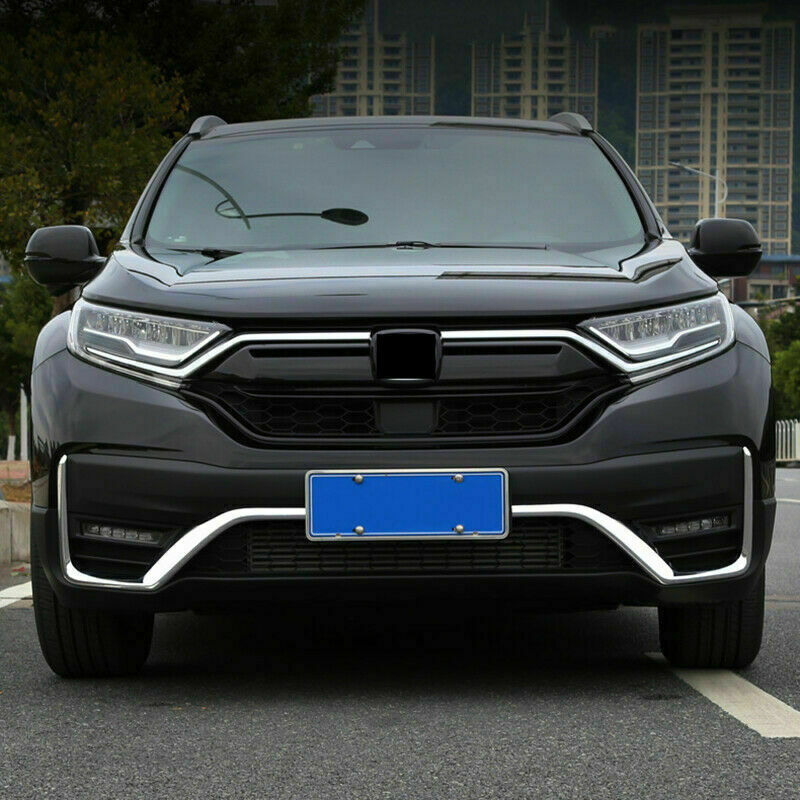 2X Chrome Front Bumper Fog Lamp Moulding Trim Strip for Honda CR-V CRV 2020-2022