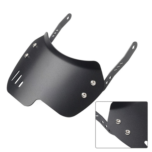 1-Motorcycle Windshield Windscreen W/Bracket Universal For 6-8 Round Headlight