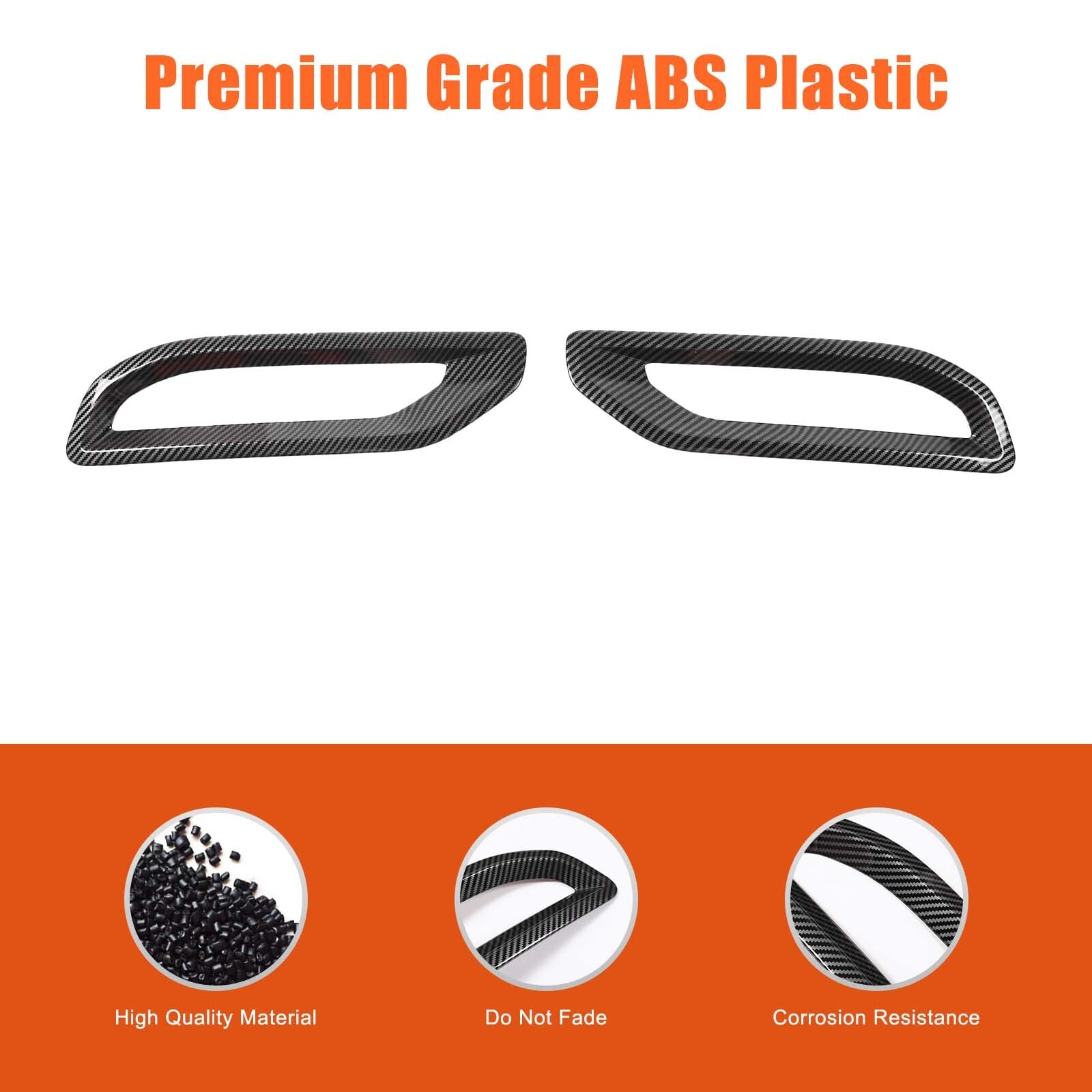 Carbon ABS rear bumper lower trim for Outlander 2022-2024 n