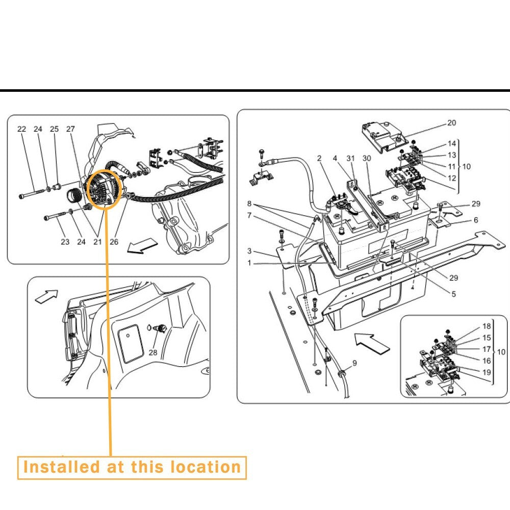 Alternator for Maserati GranTurismo Quattroporte 4200 4700CC Equipment Manufacturer: 325296