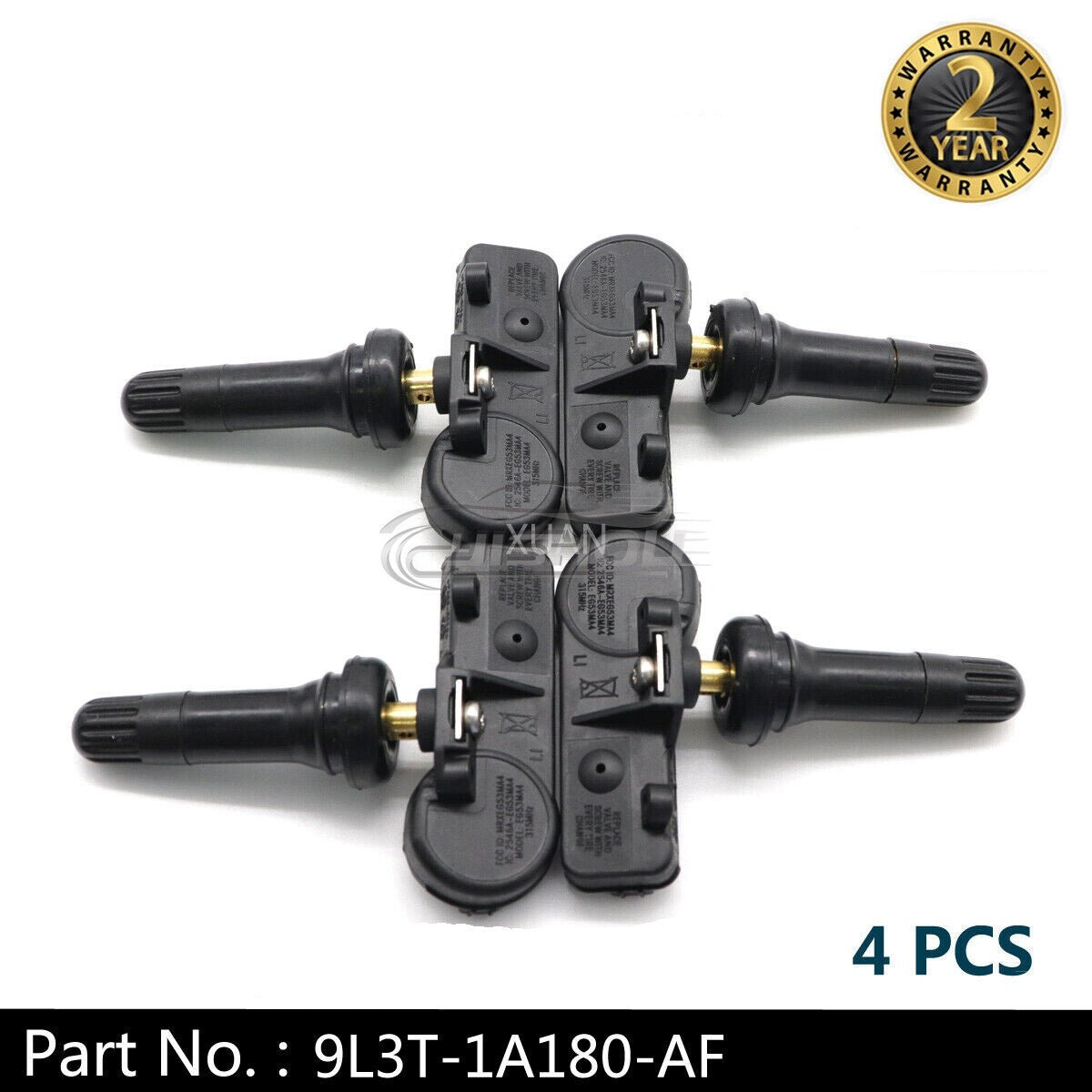 4-pack 9L3T-1A180-AF Tire Pressure Monitoring Sensors (TPMS) for Ford for Mustang and for Lincoln