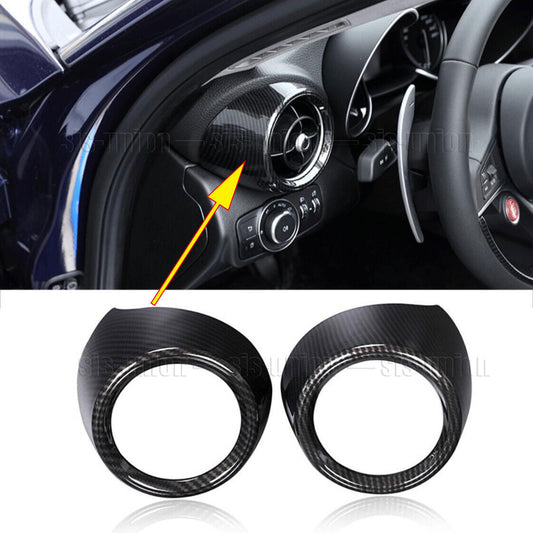 Carbon Style Front Side Air Vent Outlet Trim for Alfa Romeo Giulia 952 2017-2021