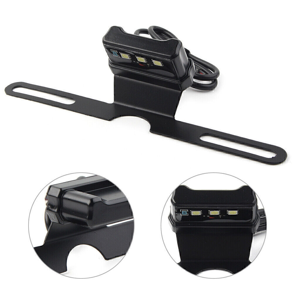 Motorcycle General Assembly Parts 3led Rear Rear License Plate Lamp w/Bracket Q