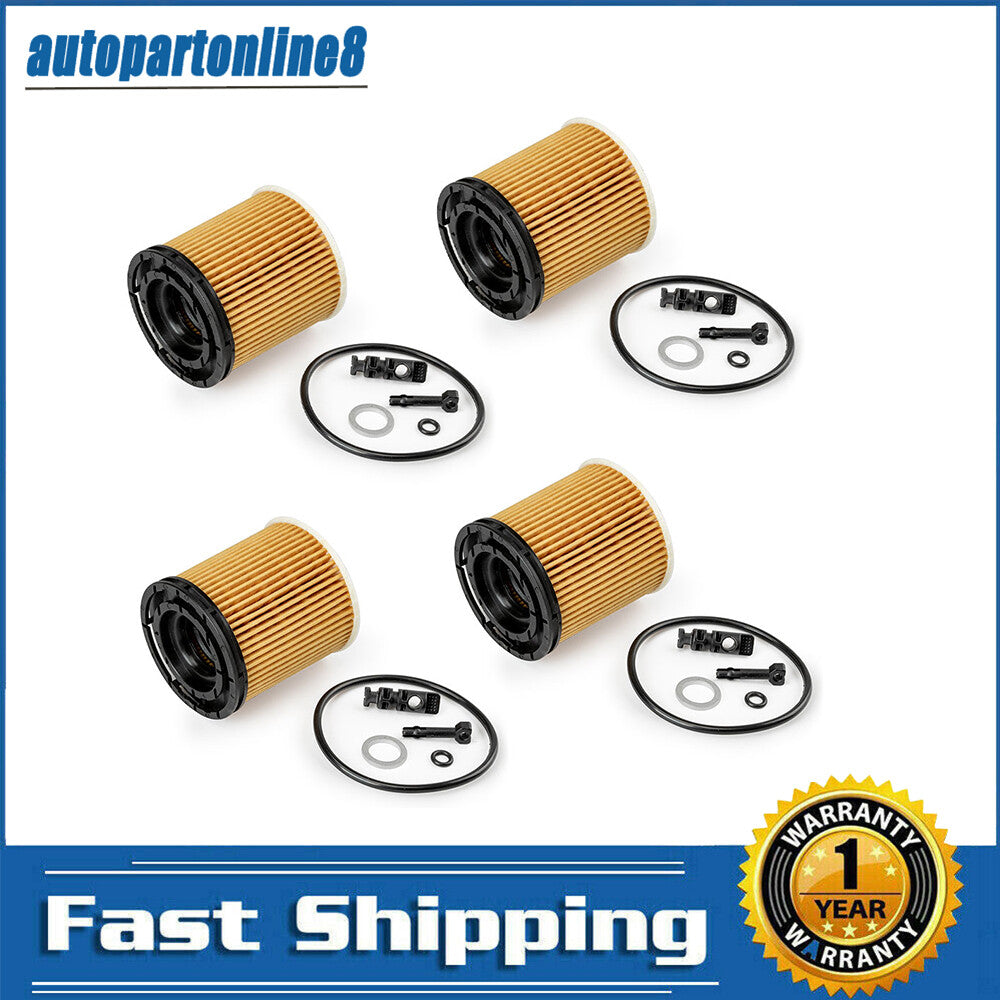 4Pcs 26350-2M000 Engine Oil Filter w/Seals for Kia Rio 1.6L Engine 2019-2020 New Q