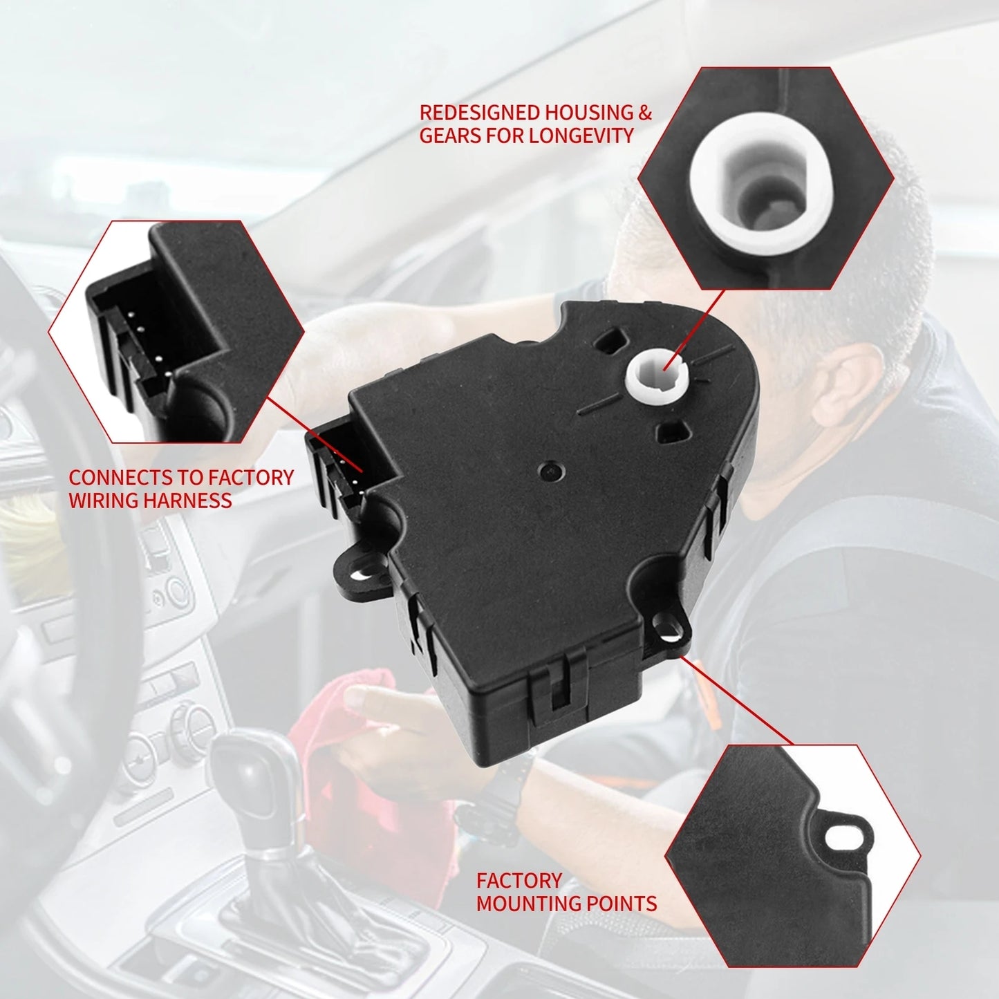 For 1994-2012 for Chevy Silverado for GMC for Sierra HVAC Air AC Blend Door Control Actuator Q