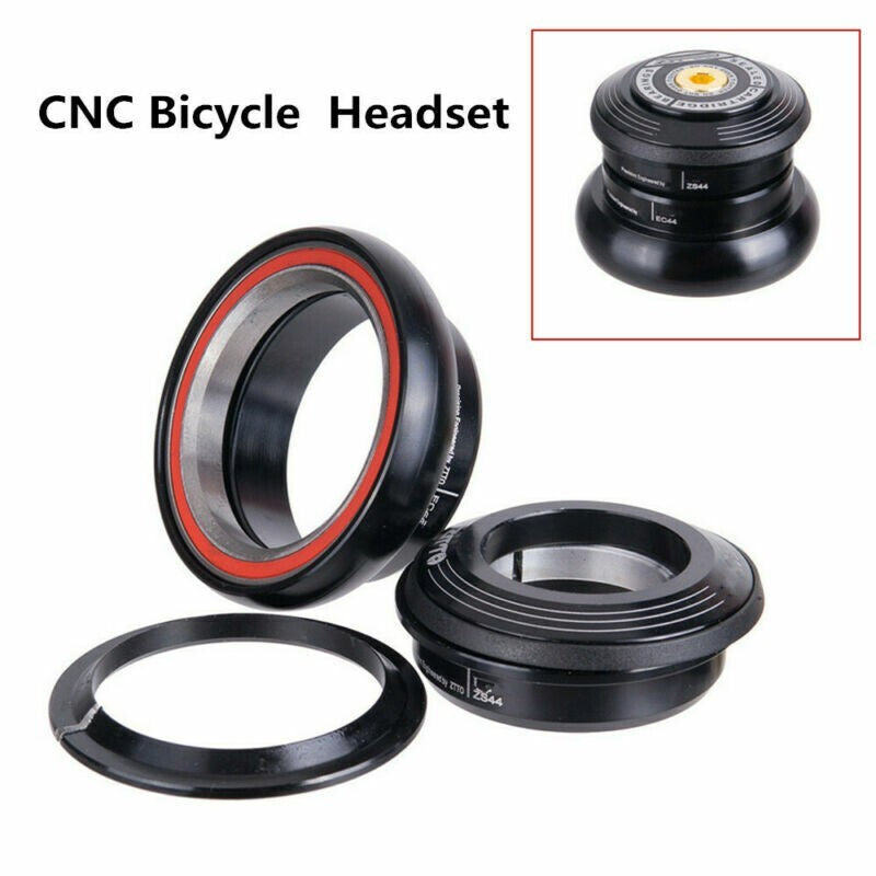44mm 1 1/8-1 1/2 CNC Bicycle Tube Frame To Tapered Tube Fork Adapter Headset.p Q