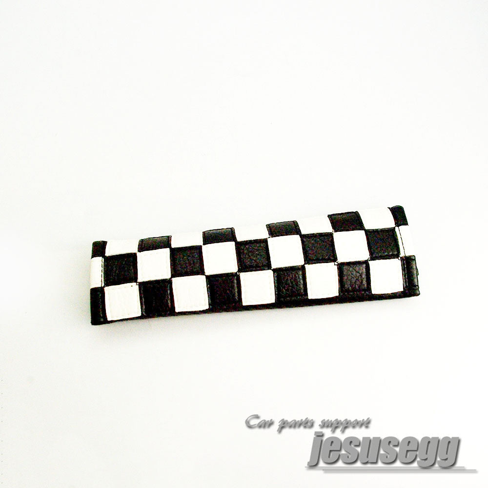 Safety for Seat Belt Cover Shoulder Cushion Checkered Racing for Mini Cooper Q