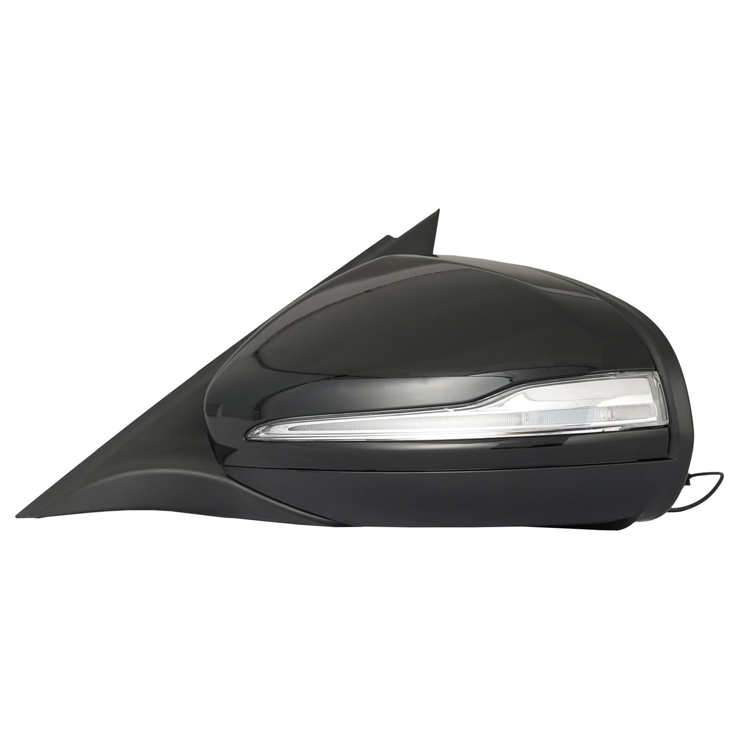 The black left-hand side mirror is suitable for 2015-2021 for Mercedes C250, C300, C350, and C63.
