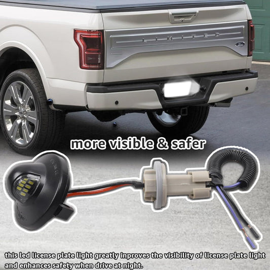 4X  for ford  F-150 LED License Plate Light w/ Wiring harness Sockets Accessories Q