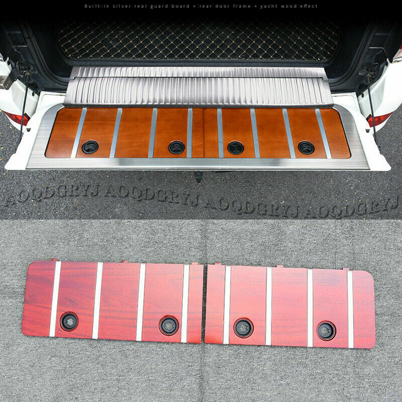 Wooden Rear Trunk Tailgate Molding Cover Trim for Toyota for Land Cruiser 2008-2021