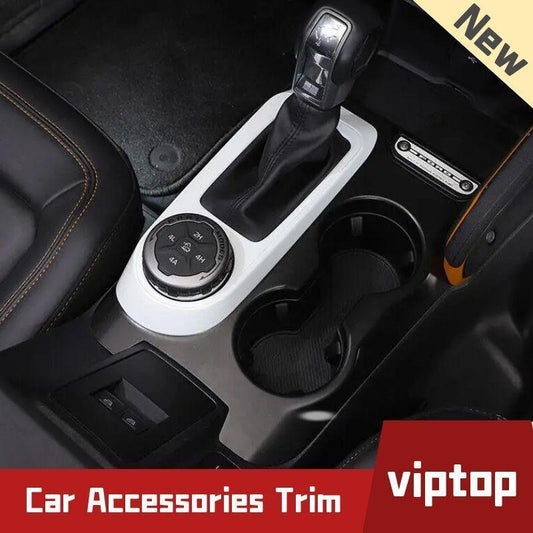 2021-2023 for Ford Bronco Gearbox Gear Shift Panel Cover Trim Decor White ABS