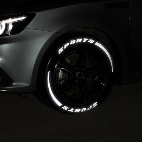 8pc Tire Label Sticker Reflective Letters for 14'''-22''' Glow Q