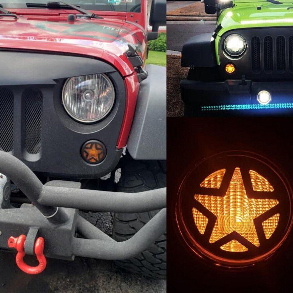 Car Turn Signal Light Cover Guard Five Star Front Light Lamp Cover Blinker Cover