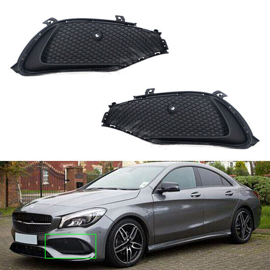 for Mercedes Benz W117 CLA180 2016-2019 Pair Front Bumper Grille Fog Light Cover Q