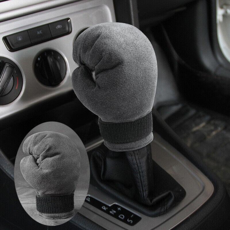 Gear Stick Car Shift Knob Shifter Cover Grey Suede Boxing Gloves Style Universal
