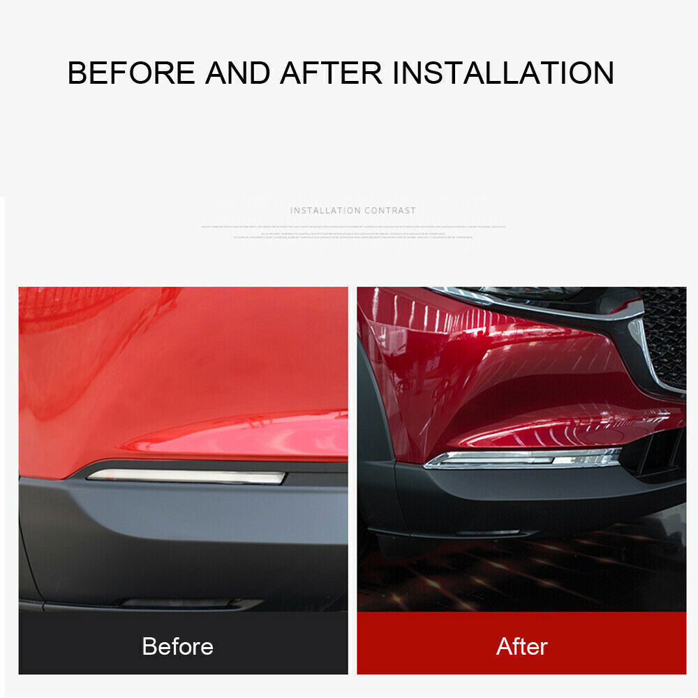 for Mazda CX-30 2020-2022 ABS Chrome Front Fog Light Lamp Frame Cover Decor Trim