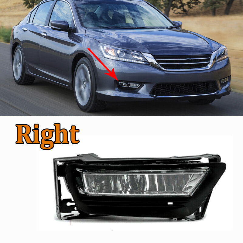 Right Front Bumper Fog Light Lamp Assembly For 2013-2015 for Honda Accord Sedan 4Dr