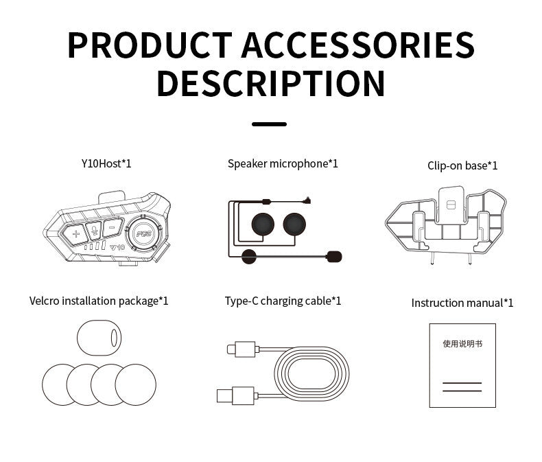 Bluetooth 5.3 Motorcycle Helmet Headset Headphone Speaker Hands-free Waterproof