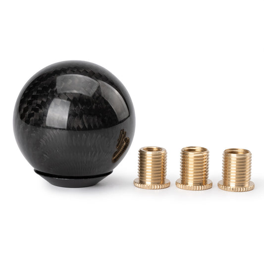Universal Round Ball Shape Carbon Fiber Car Gear Shift Knob Head Shifter Lever Q