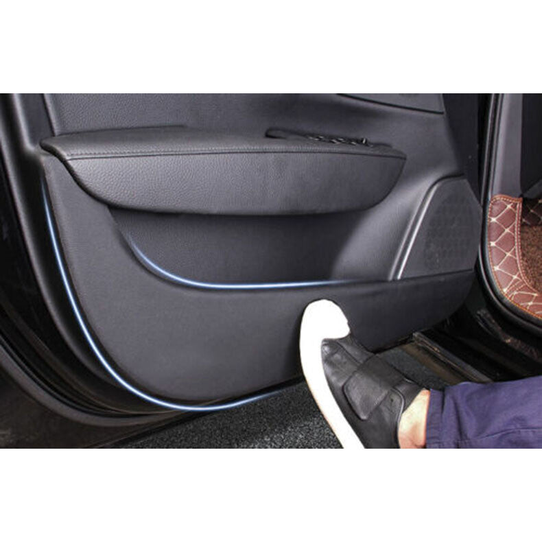 for Volvo S90 2017-2022 black Leather Car Door Anti-Kick Panel Guard cover trim