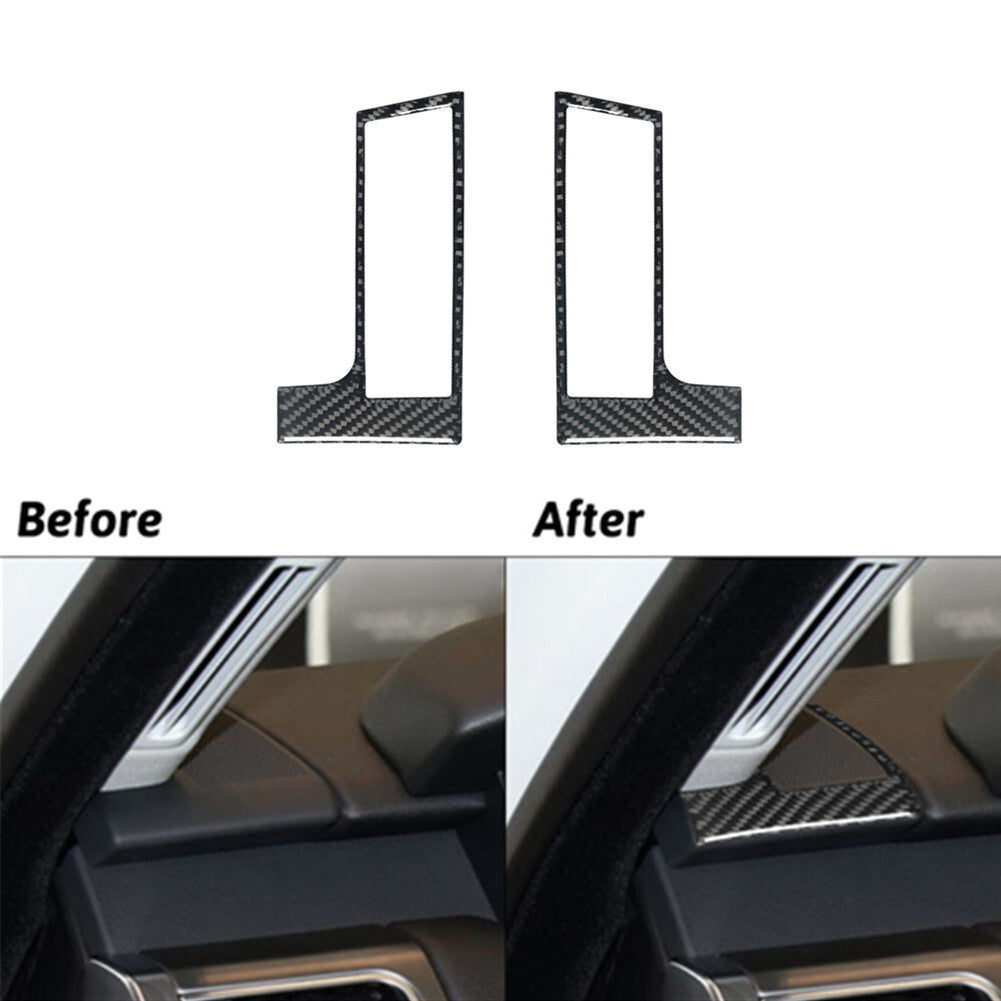2Pcs Red Carbon Fiber Front Door Strip Trim Cover for Subaru Forester 2005-2008 v