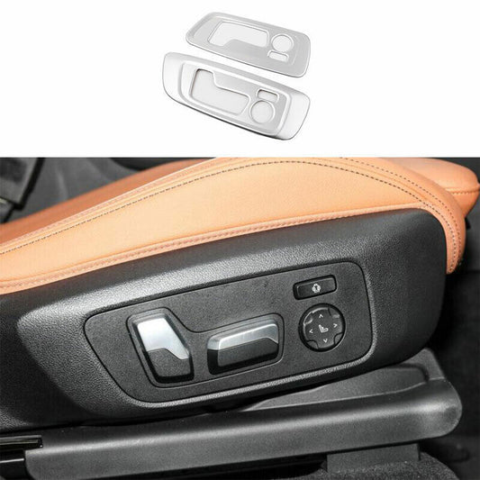 for BMW X3 G01 2018-2021 Matte Silver Inner for Seat Adjust Handle Button Panel Trim