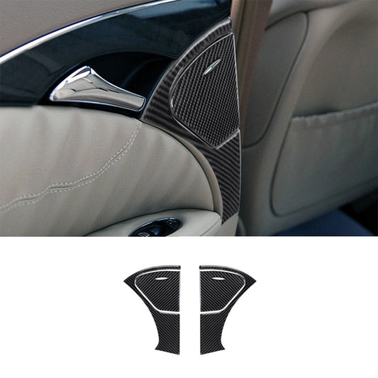 2Pcs Door Storage Slot Trim Cover Decor Carbon Fiber For Quest 2004-2006 v