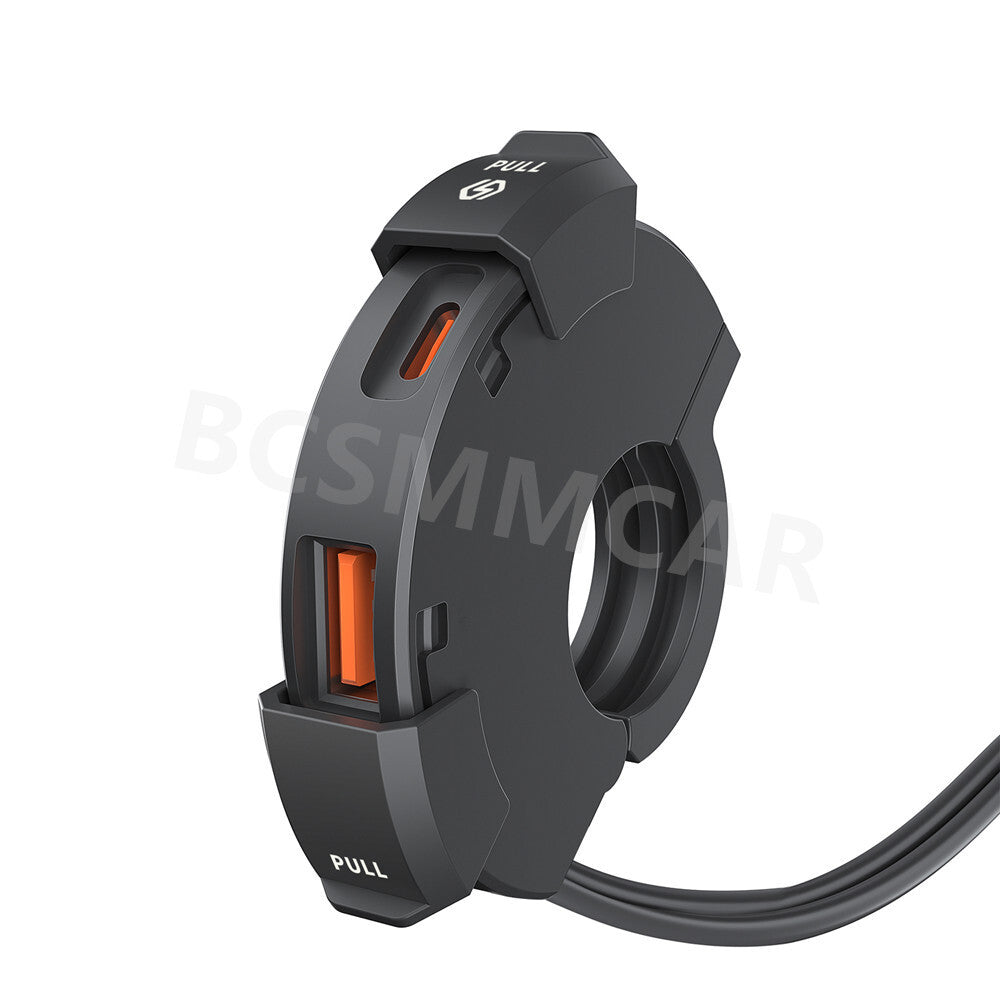 Motorcycle Dual USB Type C Phone GPS Super Fast Charger Adapter Waterproof