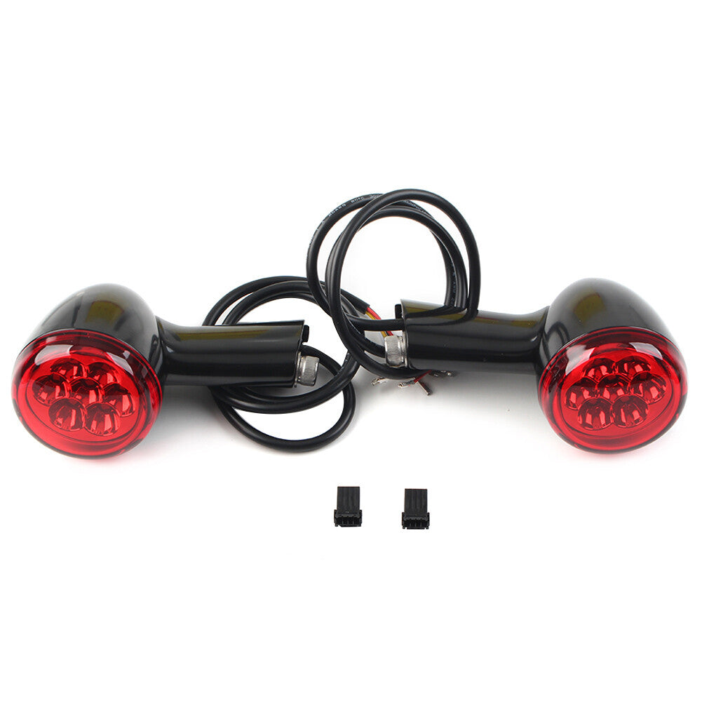 Hinten LED-Blinker for Harley Sportster XL 883 1200 1992-2022 Schwarz + Rot