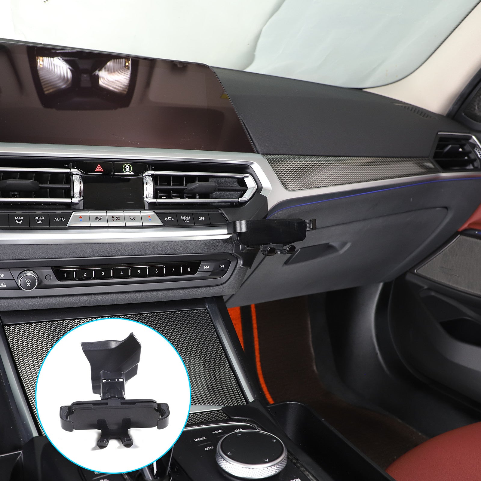 ABS Black Console Air Socket Right Side Phone Holder for 3 - n