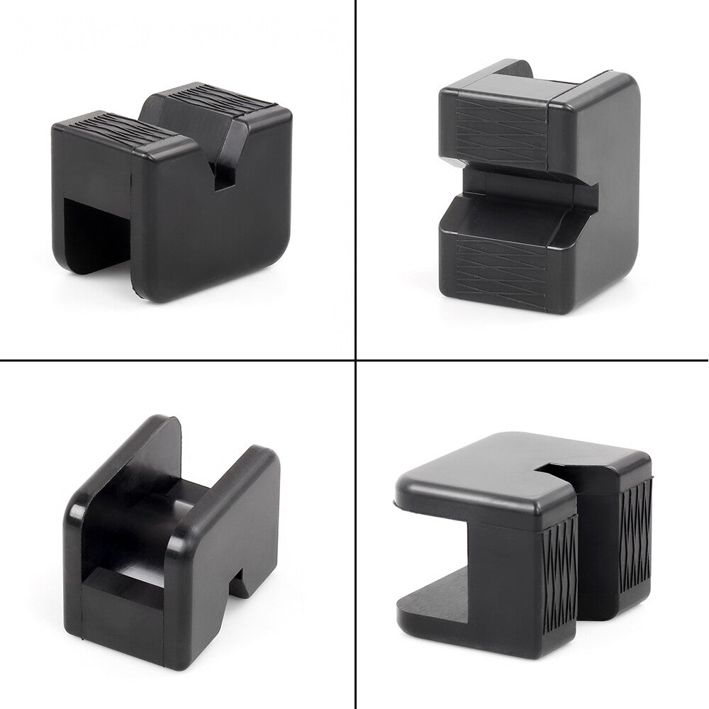 Black 1PCS-4PCS Rubber Jack Pad Adapter For Jack Stand Rubber Slotted Universal