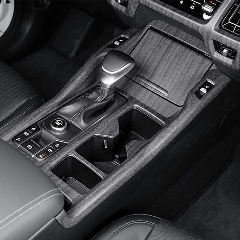 for Kia Sorento 2021-23 Wood Grain ABS Gear Shift Lever Panel Cover Trim Set 2x