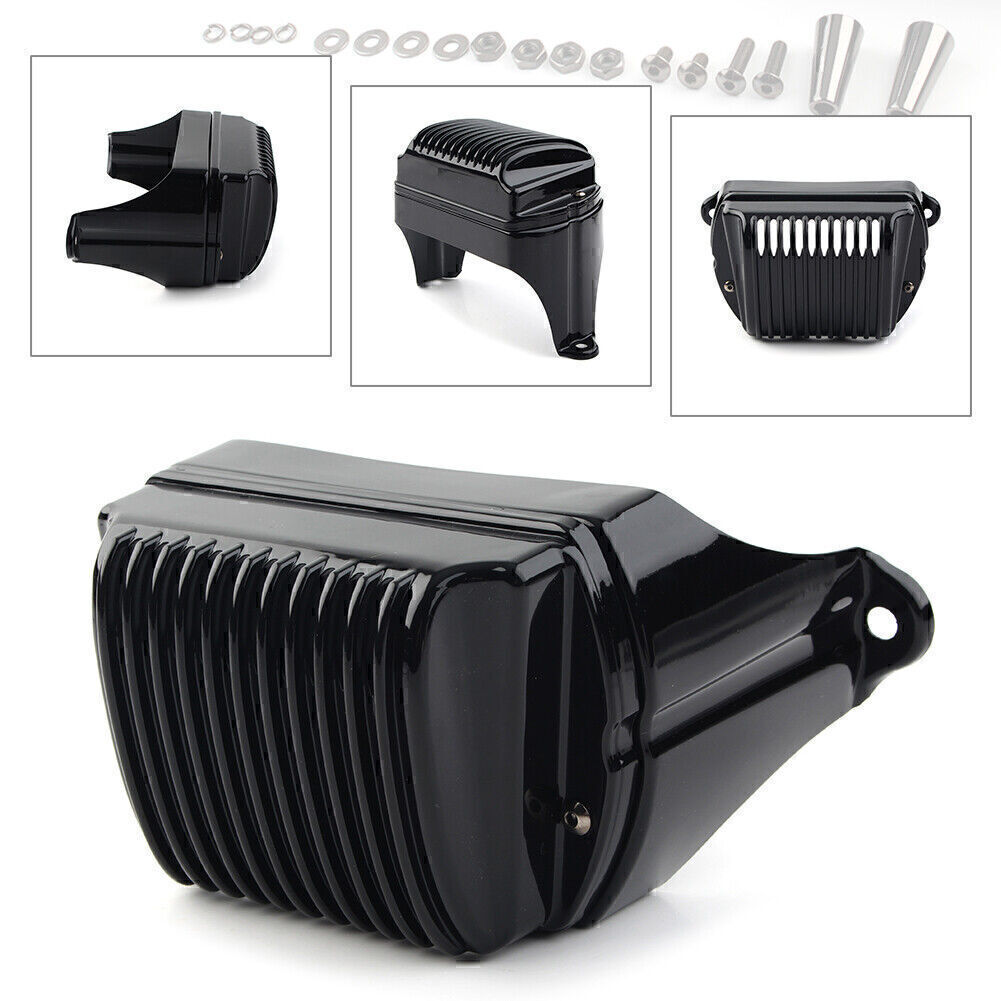 Front Voltage Regulator Cover Accent Black Fit for Harley Bagger 1997-2011 FLH Q