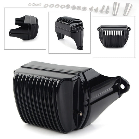 Front Voltage Regulator Cover Accent Black Fit for Harley Bagger 1997-2011 FLH Q