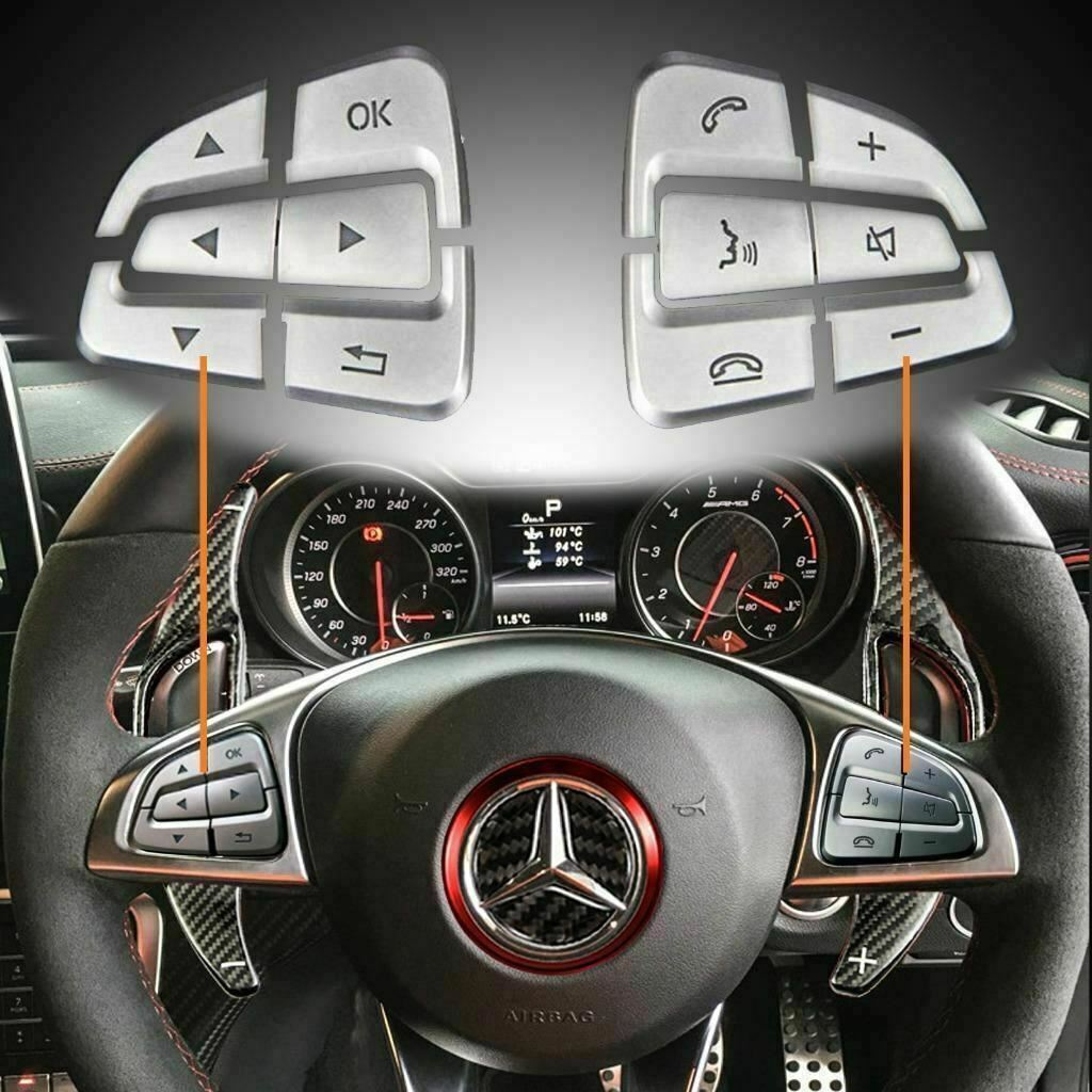 For MercedesBenz GLE GLS A B GLA CLS Class Steering Wheel Button Cover Trim