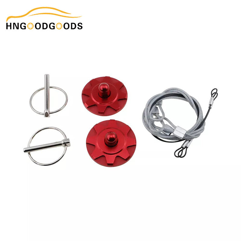 Range hood pin plate kit, aluminum car racing cover pin lock appearance kit, universal