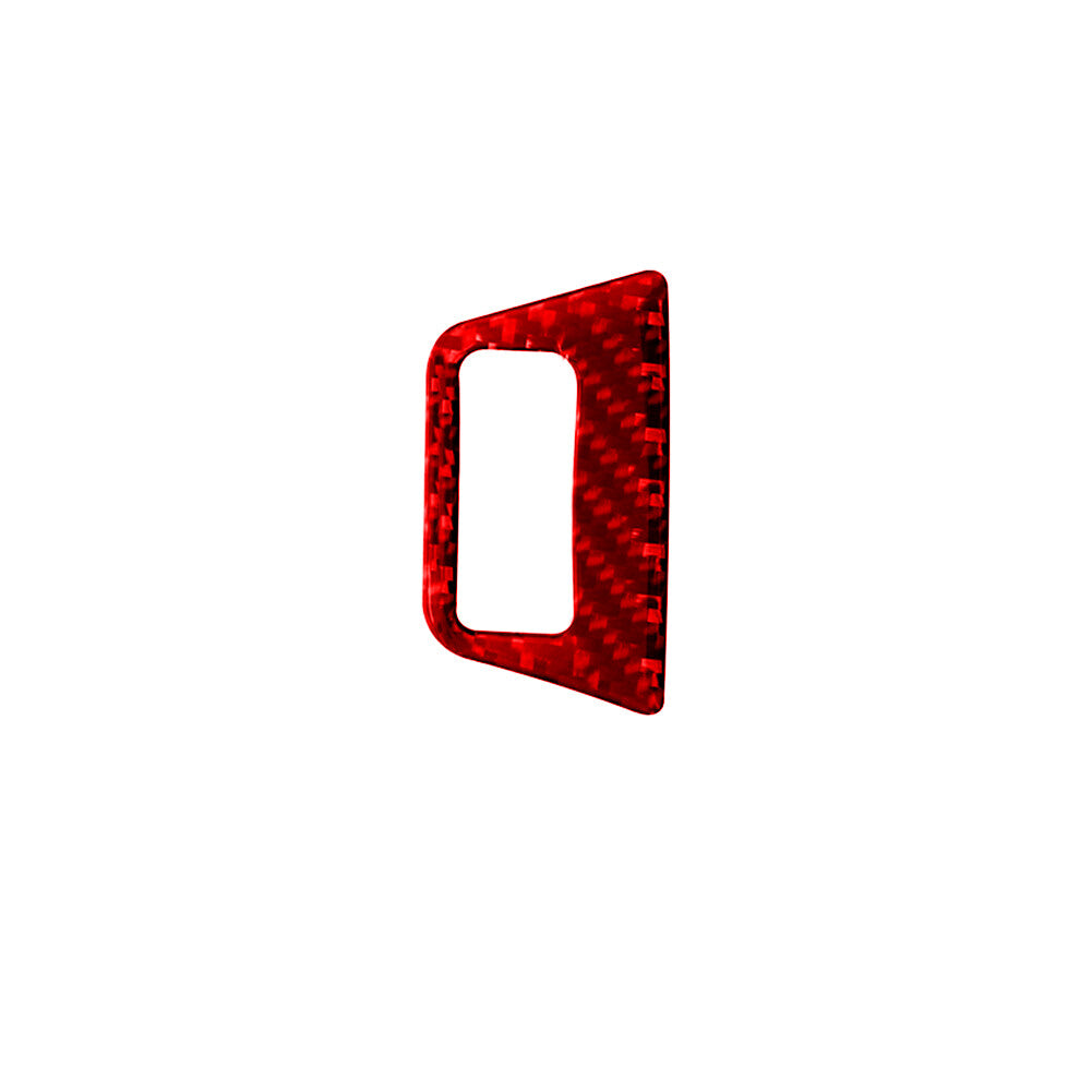 Red Carbon Fiber Rear Tailgate Lift Button Cover Trim for Audi Q7 2007-2015