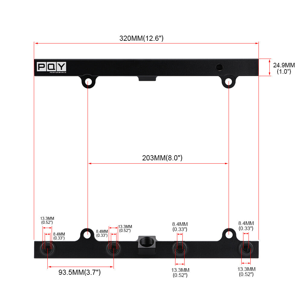 K-Series Billet Aluminum High Flow Fuel Rail K20 K24 2.0/2.4L RSX Si for Civic KSwap
