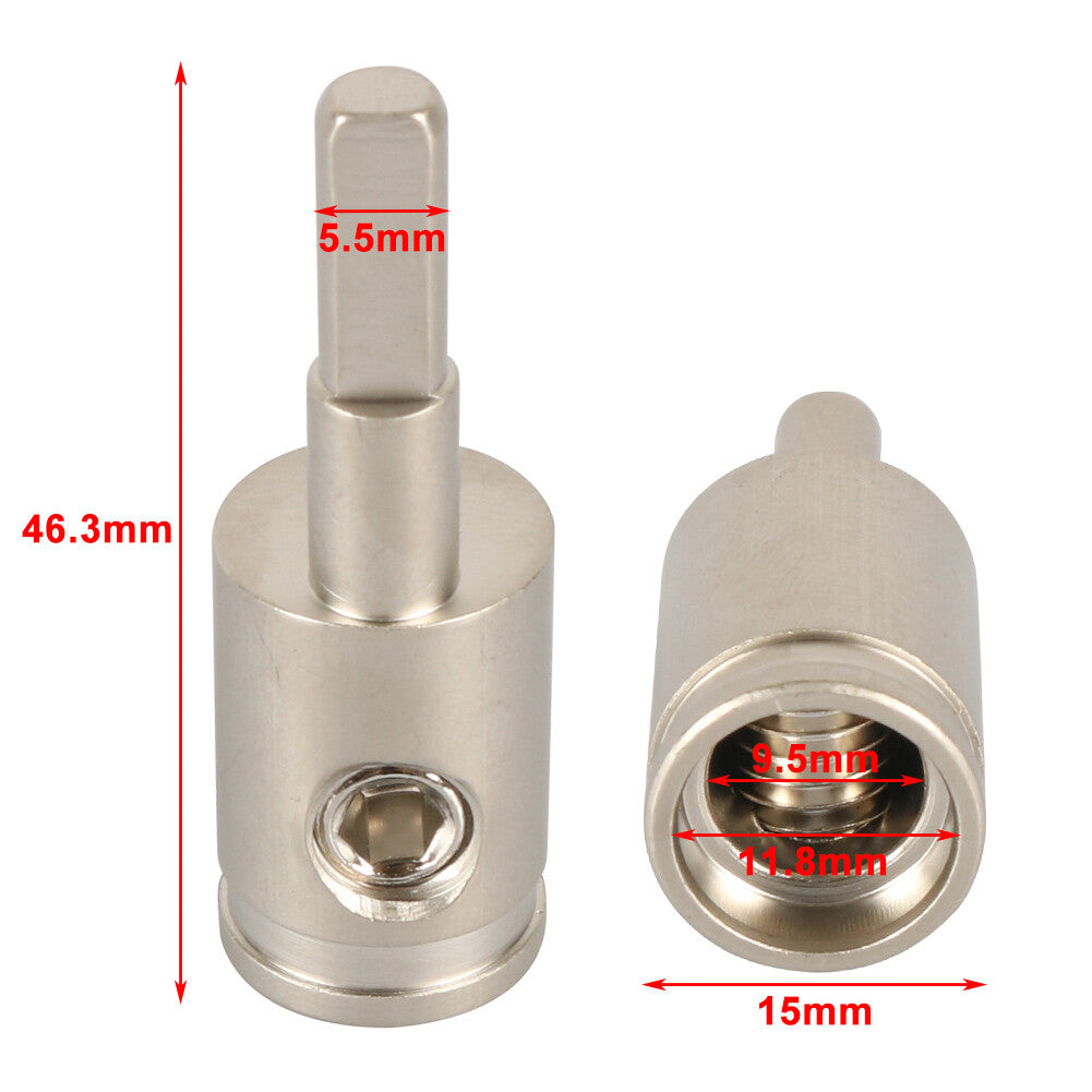 2x 4 Gauge To 8 Gauge Car Audio Amp Input Reducer Adapter Terminal Block For Car Q