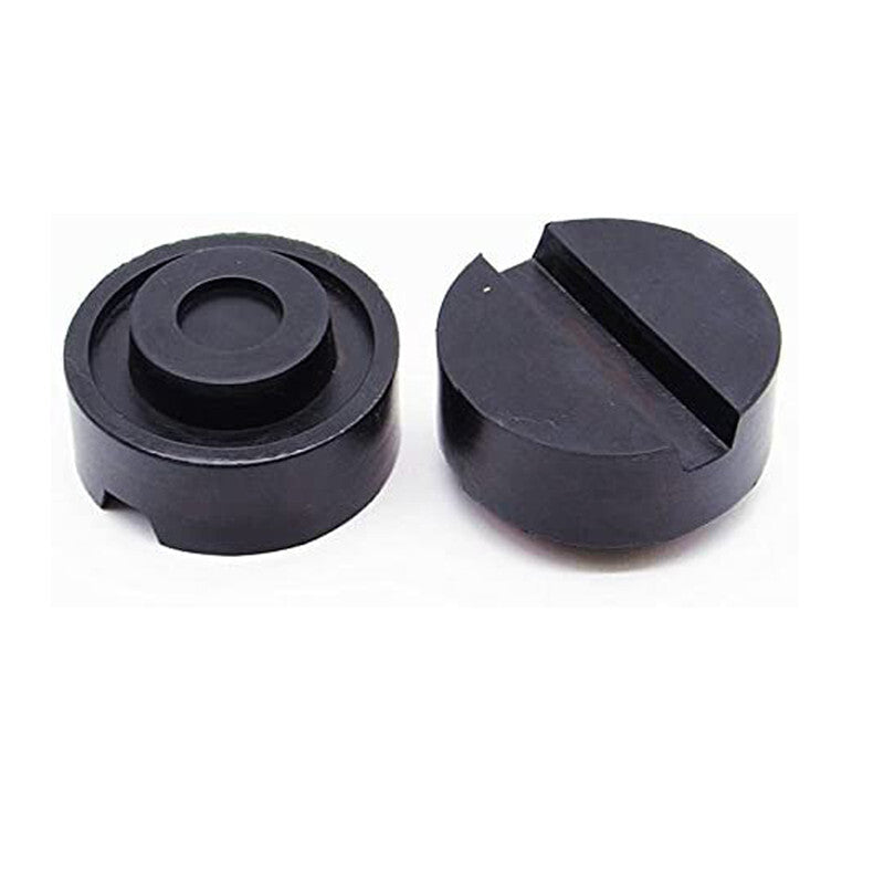 2xCar Black Rubber Slotted Floor Lift Jack Pad Frame Rail Adapter Protector Pad