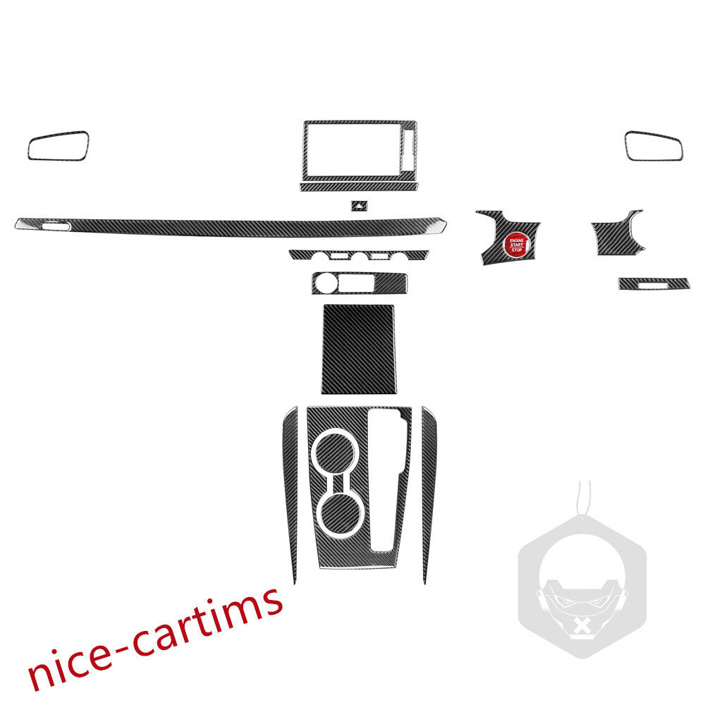 19¡ÁRHD Carbon Fiber Central Control Gear Shift Set Trim for Honda for Civic 11th 22+