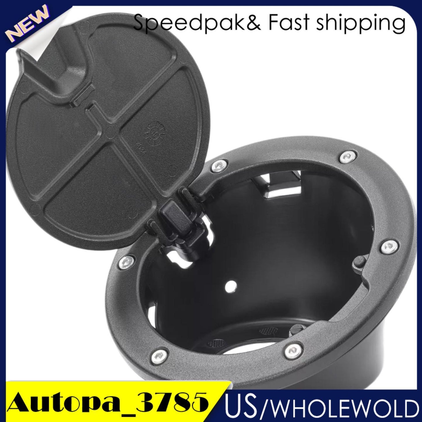 for Jeep for Wrangler Black Satin Fuel Filler Door Cap Cover 82210609 2007-2018 New