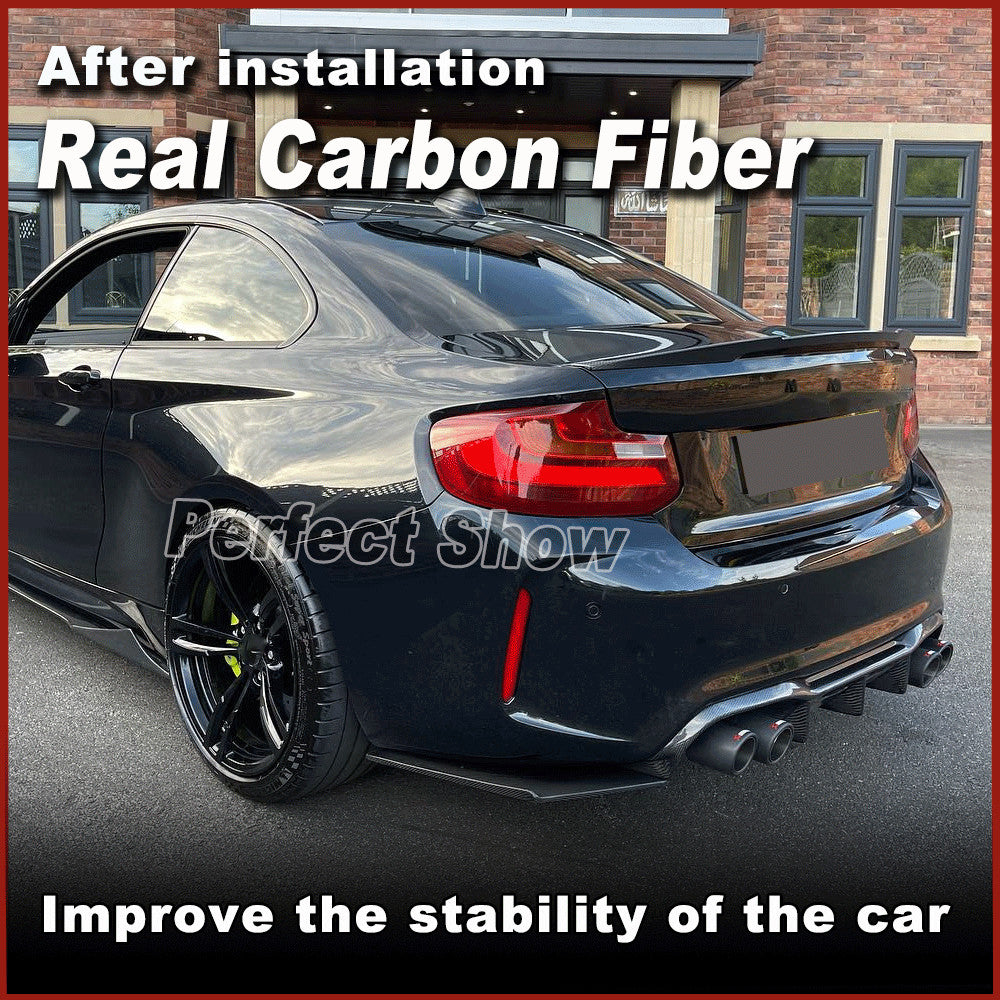 for BMW 2Series F22 F87 M2 Coupe 14-18 REAL Carbon Rear Trunk Spoiler Boot Wing