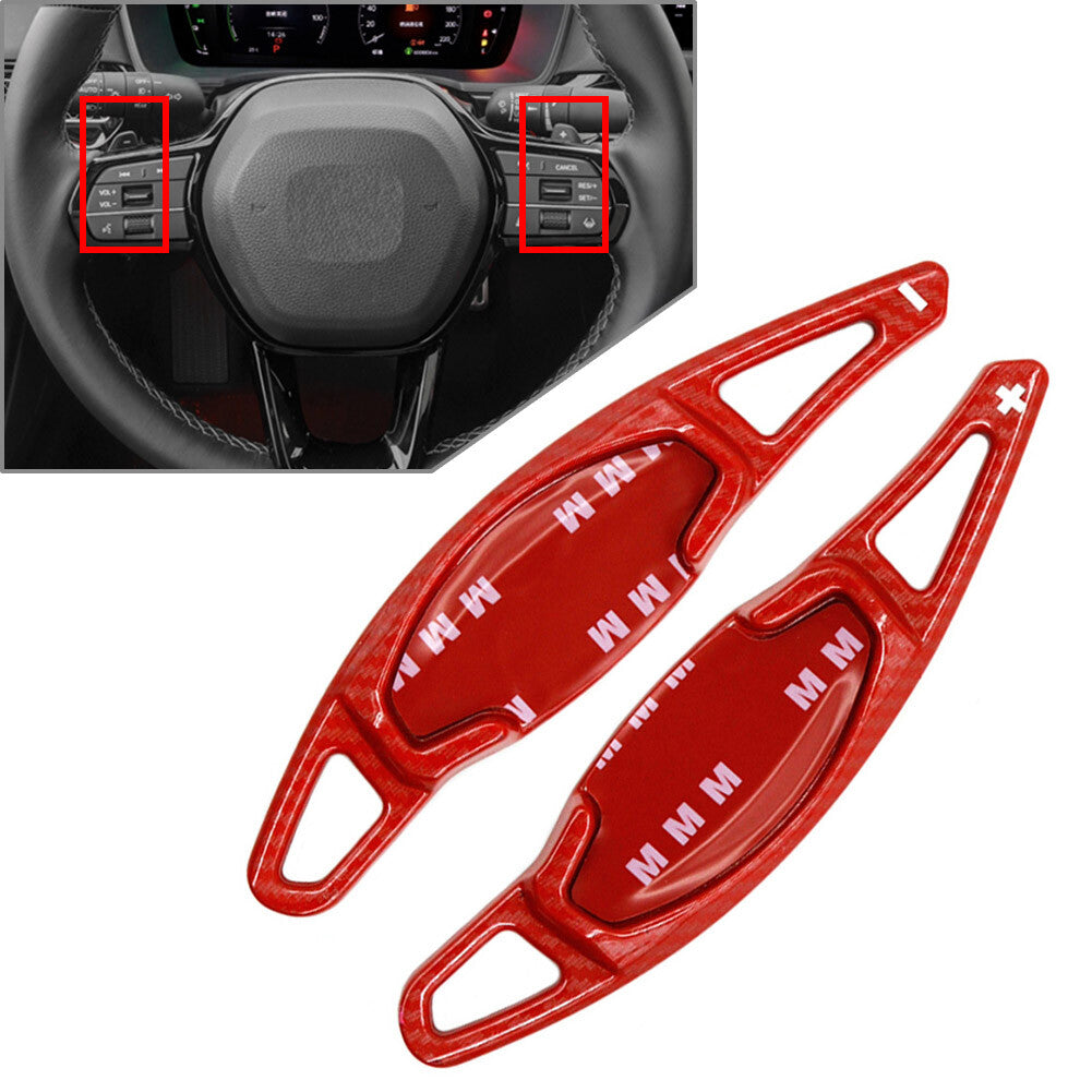 for Honda for Civic 11th 2022+ Pair ABS Red Steering Wheel Paddle Shifter Extension