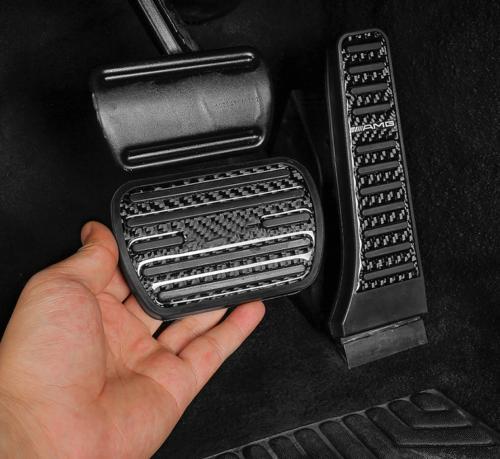 Carbon Fiber Inner Brake Accelerator Pedal trim for Benz C-Class W206 2022-2023